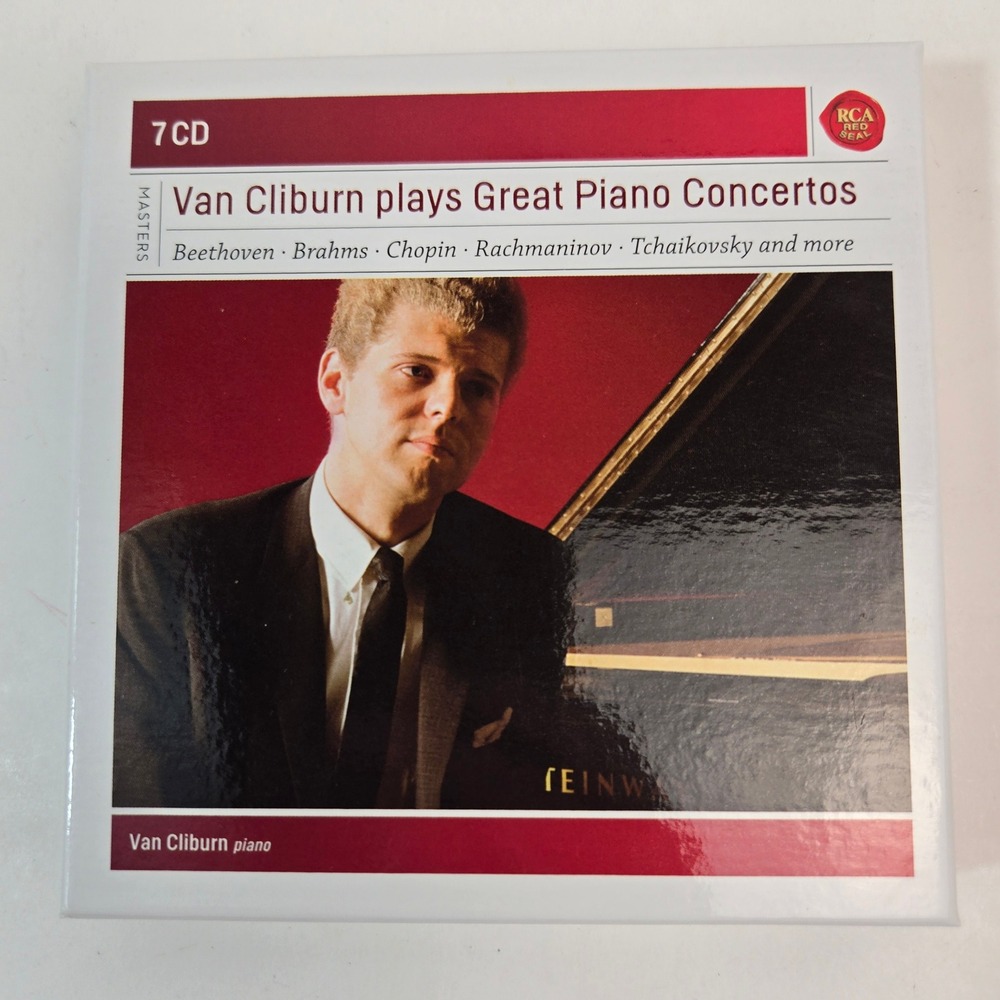 Van Cliburn Plays Great Piano Concertos 7 CD Box Set RCA Red Seal Masters